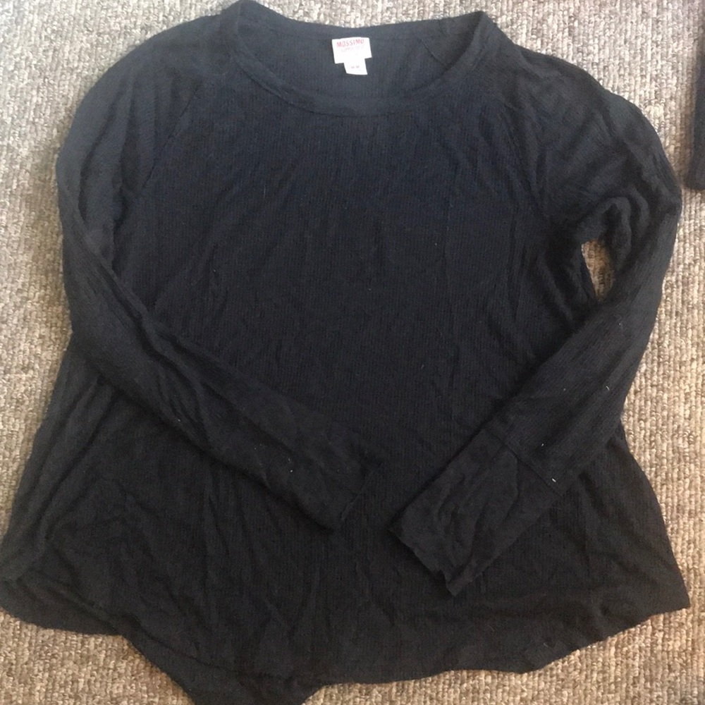Waffle long sleeve top